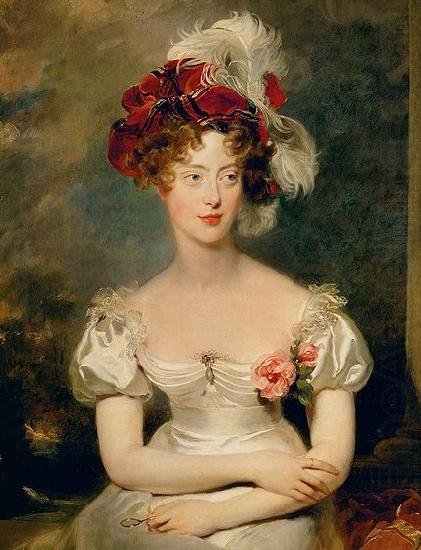 Sir Thomas Lawrence Portrait of Princess Caroline Ferdinande of Bourbon china oil painting image
